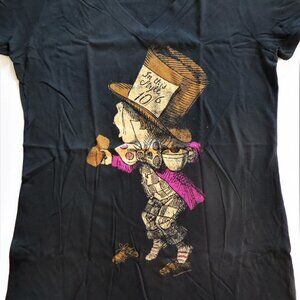 Alice in Wonderland "Mad Hatter" women's t Shirt. DEADSTOCK- see measurements